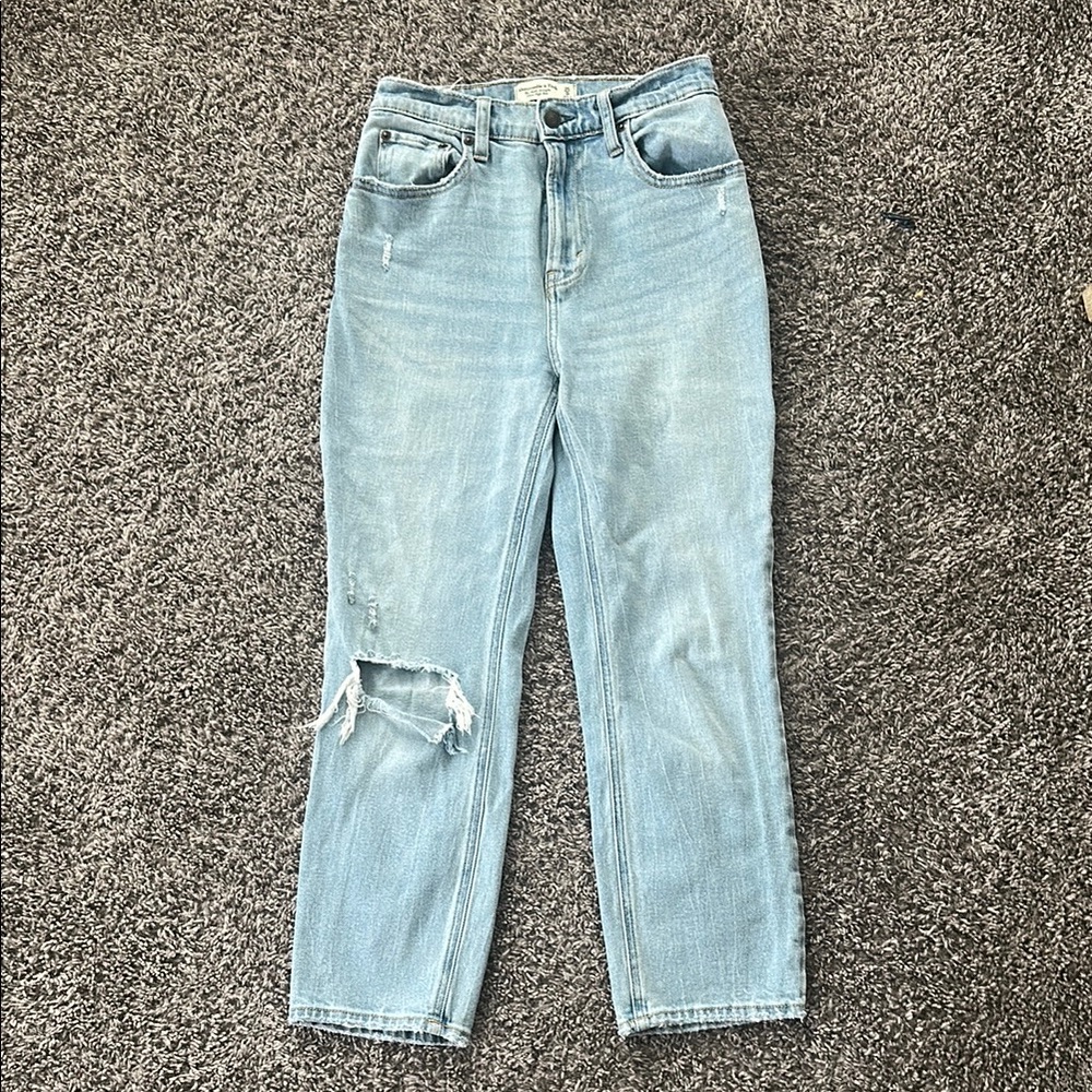 Light Blue Abercrombie Distressed Women's Jeans